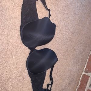 black bra from Victoria’s secret. 36(F)DDD.  black lace on side straps